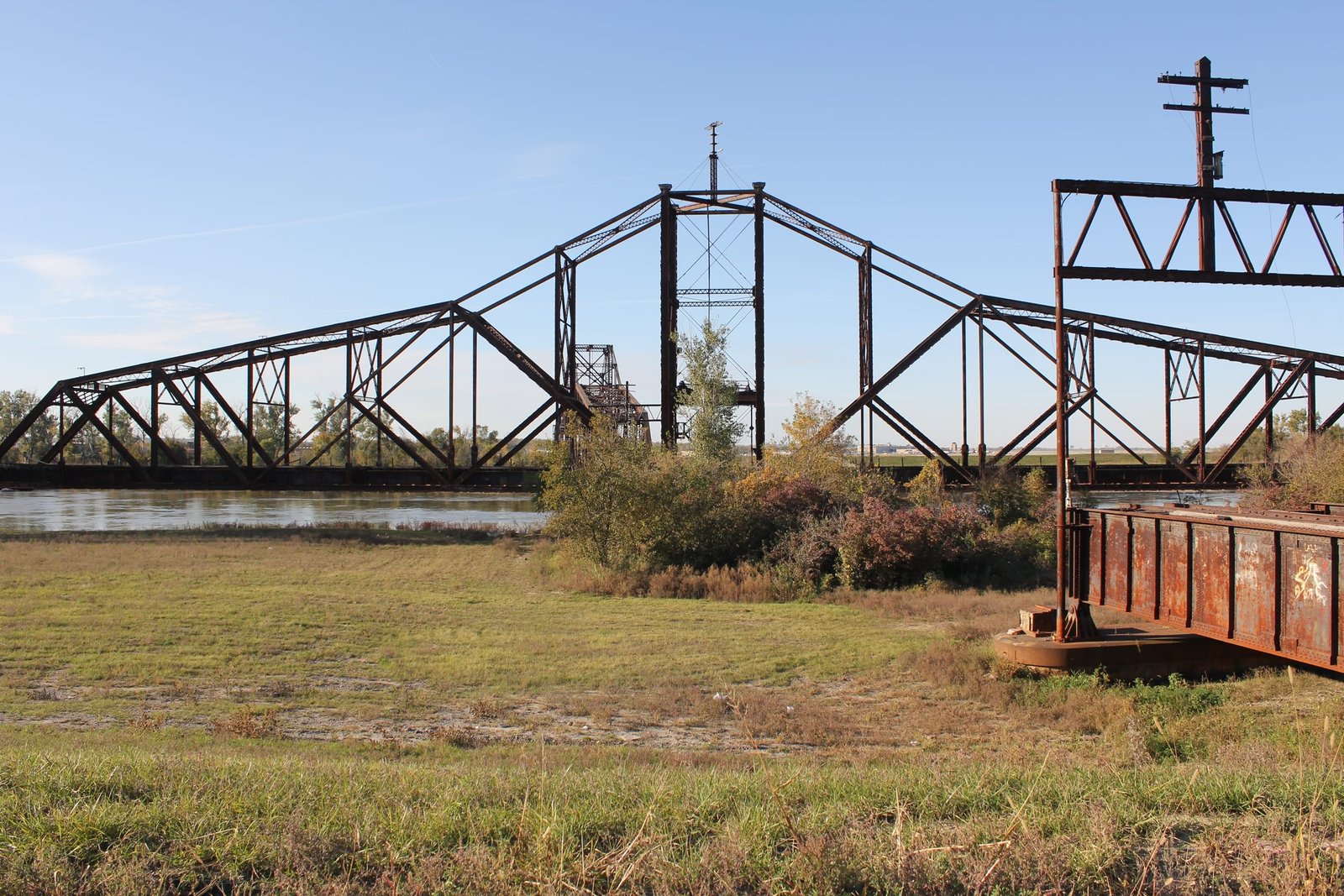 Looking west along bridge